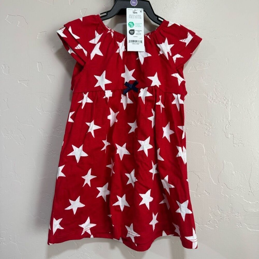 Carter’s Red Stars dress and bloomers